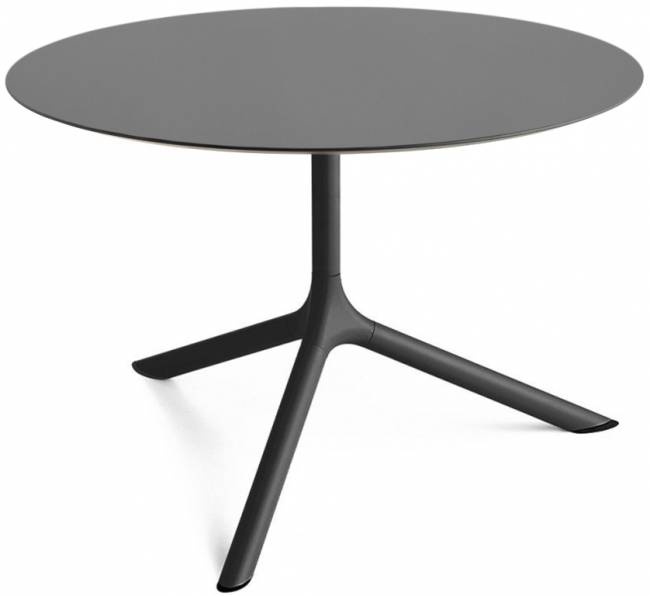 Столик ламинированный кофейный Tripe Maxi черный, антрацит Ø800х510 мм
