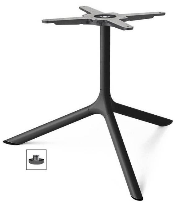 Столик ламинированный кофейный Tripe Maxi черный, антрацит Ø800х510 мм