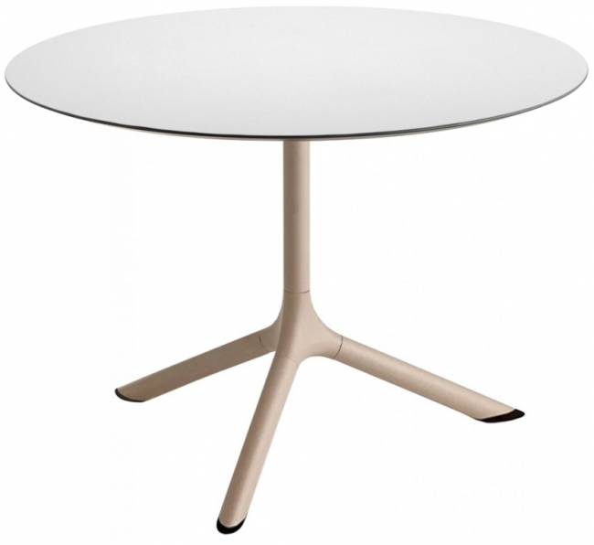 Столик ламинированный кофейный Tripe тортора, белый Ø700х510 мм Столик ламинированный кофейный Tripe тортора, белый Ø700х510 мм