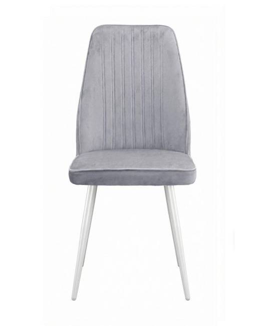 Стул DikLine 327 поворотный B22 GREY, ножки белые