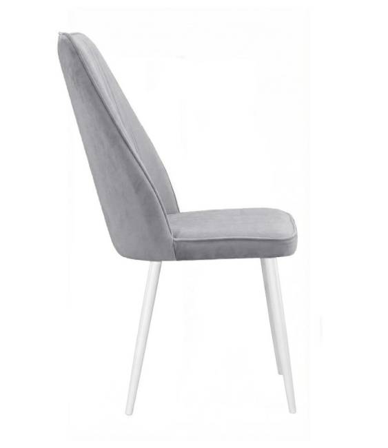 Стул DikLine 327 поворотный B22 GREY, ножки белые