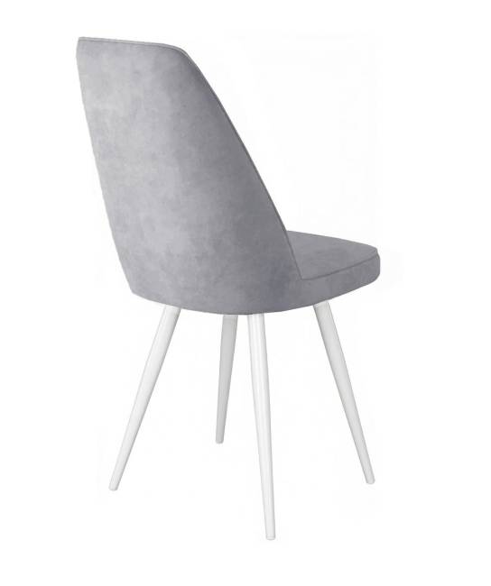 Стул DikLine 327 поворотный B22 GREY, ножки белые