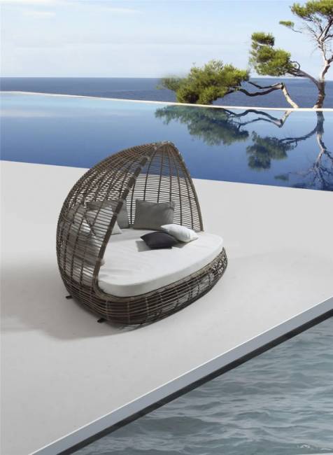 Лаунж-лежак плетеный Modern Ø2235х1800 мм