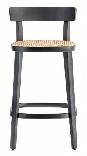 Стул деревянный полубарный Folk черный, черный ясень, натуральный 430х425х870 мм