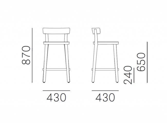 Стул деревянный полубарный Folk черный, черный ясень, натуральный 430х425х870 мм Стул деревянный полубарный Folk черный, черный ясень, натуральный 430х425х870 мм