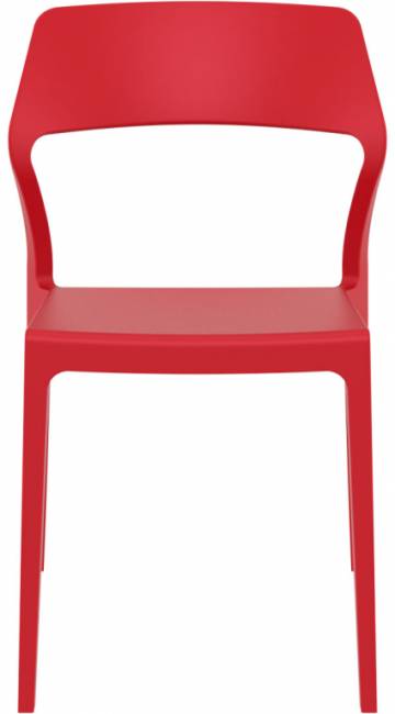 Стул пластиковый Snow красный 520х560х830 мм