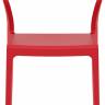 Стул пластиковый Snow красный 520х560х830 мм
