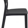 Стул пластиковый Lucy черный 450х530х820 мм