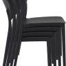 Стул пластиковый Lucy черный 450х530х820 мм