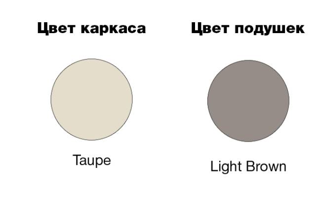 Диван пластиковый двухместный с подушками Mykonos бежевый, светло-коричневый 1380х720х750 мм