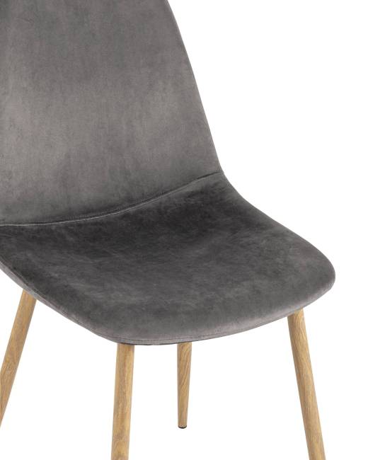 Стул Валенсия велюр серый