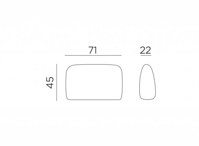 Подушка на спинку для модуля Komodo джунгли 450х710х220 мм Подушка на спинку для модуля Komodo джунгли 450х710х220 мм