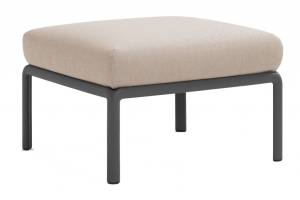 Пуф пластиковый с подушкой Komodo Pouf антрацит, холст 700х700х490 мм