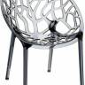 Кресло прозрачное Crystal серый 590х600х800 мм