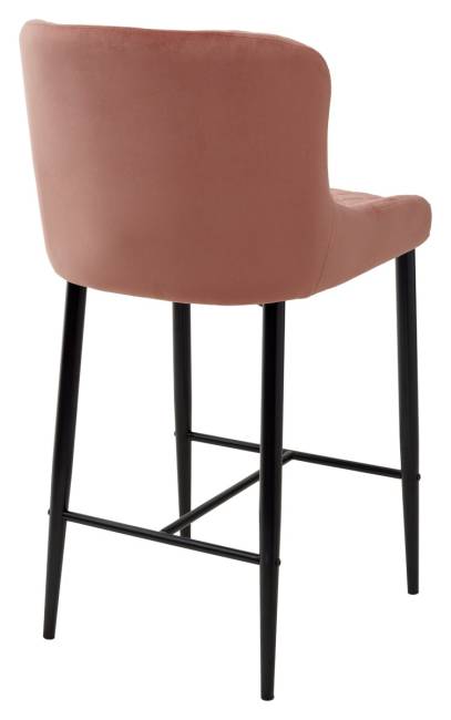 Полубарный стул ARTEMIS BLUVEL-52 PINK (H=65cm), велюр М-City