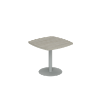 WN.503.OL / Стол переговорный малый 900х900х750 / цвет: дуб светлый, опора серебрянный металлик