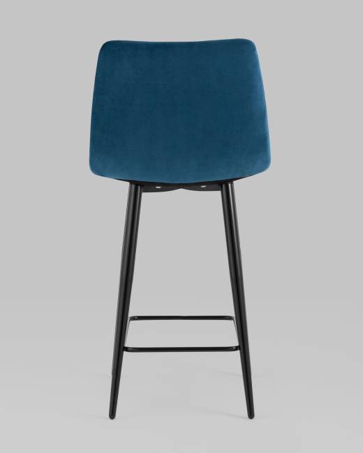 Стул полубарный Джанго велюр синий 2 шт.