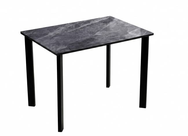 Стол DikLine DKT90 Керамика серый глянец (italian middle grey)/подстолье черное/опоры черные