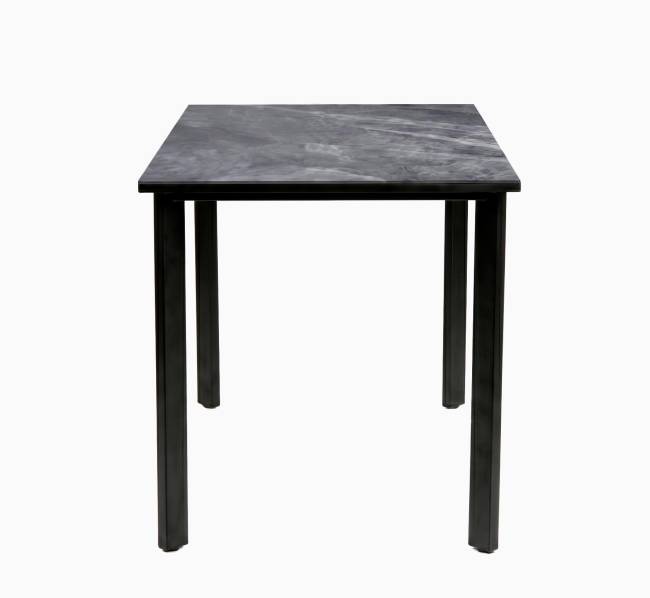 Стол DikLine DKT90 Керамика серый глянец (italian middle grey)/подстолье черное/опоры черные