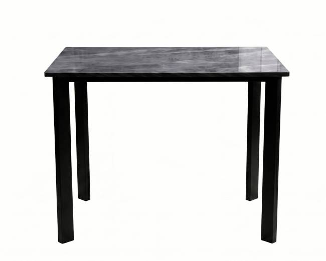 Стол DikLine DKT90 Керамика серый глянец (italian middle grey)/подстолье черное/опоры черные