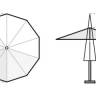 Зонт профессиональный телескопический Ø5 м Palladio Telescopic натуральный, слоновая кость Ø5000 мм