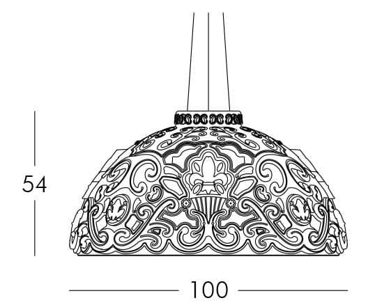 Светильник пластиковый подвесной Dame Of Love Standard Ø1000х540 мм