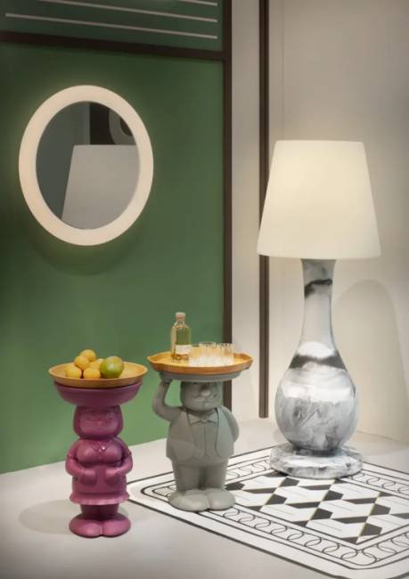 Светильник пластиковый напольный Ottocento Lamp Special арабескато, белый Ø600х1700 мм