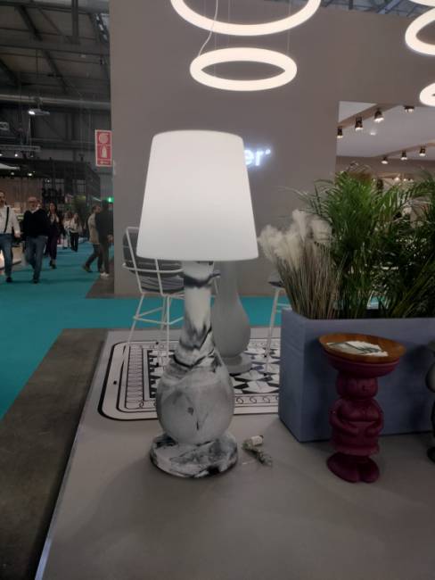 Светильник пластиковый напольный Ottocento Lamp Special арабескато, белый Ø600х1700 мм