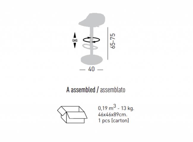 Стул барный с обивкой Alhambra 97A черный 400х400х750 мм Стул барный с обивкой Alhambra 97A черный 400х400х750 мм