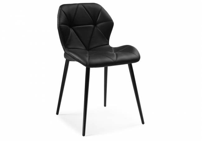 Вальд экокожа черный / черный глянец