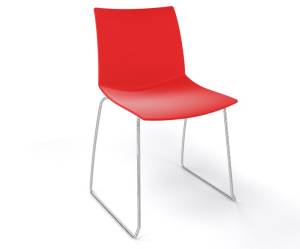 Стул пластиковый Kanvas S красный 500х500х790 мм