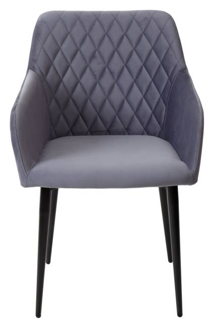 Стул BRANDY-X СЕРЫЙ #27, велюр / черный каркас М-City