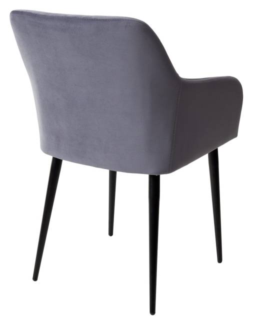 Стул BRANDY-X СЕРЫЙ #27, велюр / черный каркас М-City