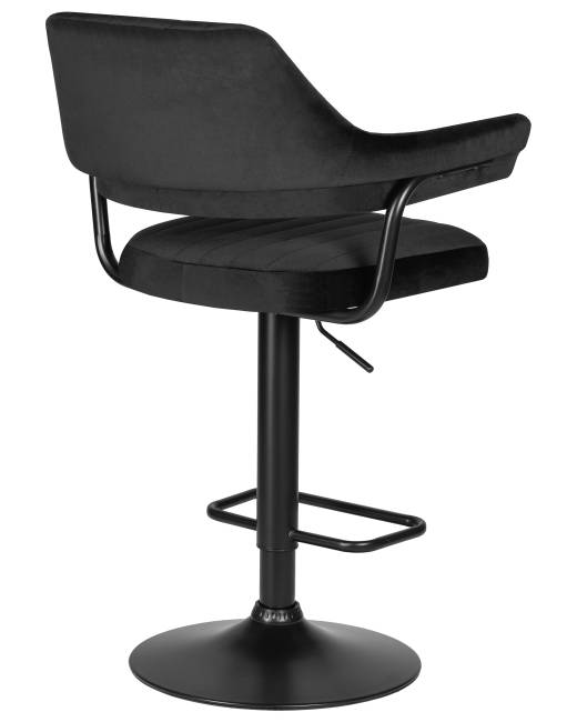 Стул барный DOBRIN CHARLY BLACK, черный велюр (MJ9-101)