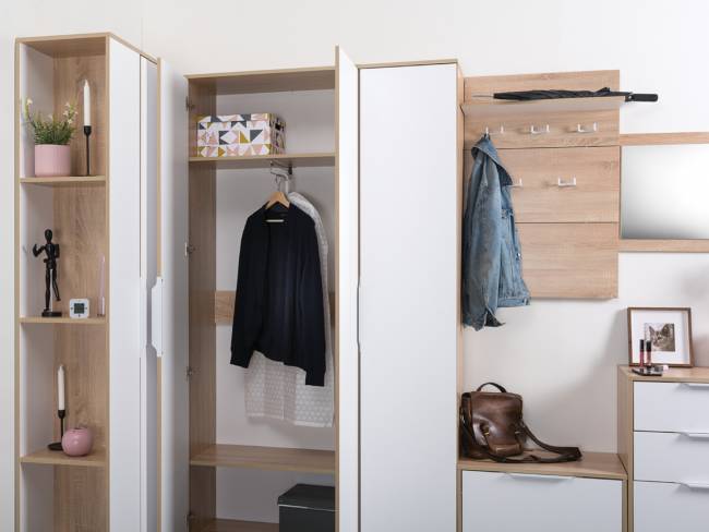 Шкаф для одежды Куба 13.136 цвет дуб сонома/белый премиум