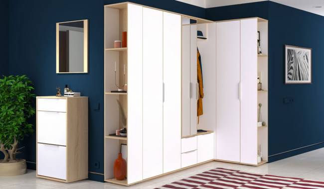 Шкаф для одежды Куба 13.136 цвет дуб сонома/белый премиум