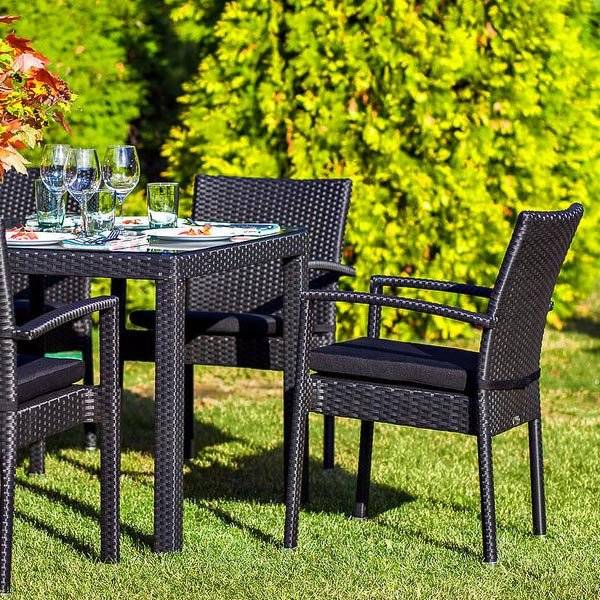 Обеденный комплект MILANO, черный, на 6 персон Обеденный комплект MILANO, черный, на 6 персон