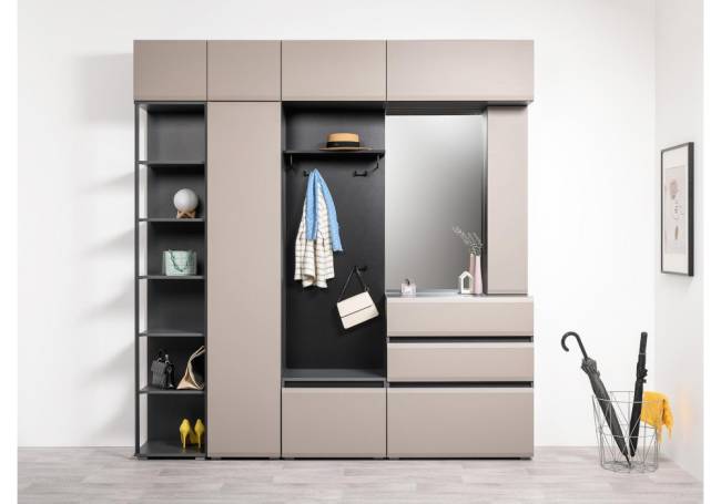 Прихожая Сейдиль 16.314.03 антрацит / веллюто капучино