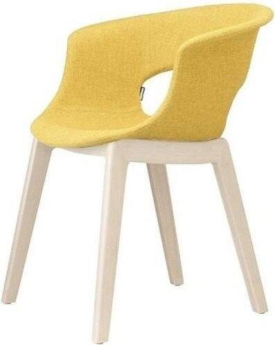 Кресло с обивкой Scab Design, Natural Miss B Pop натуральный бук, желтый