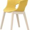 Кресло с обивкой Scab Design, Natural Miss B Pop натуральный бук, желтый