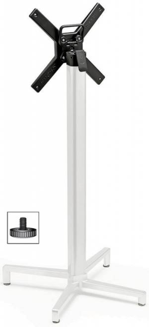 Подстолье металлическое барное складное Domino белый 490х540х1090 мм