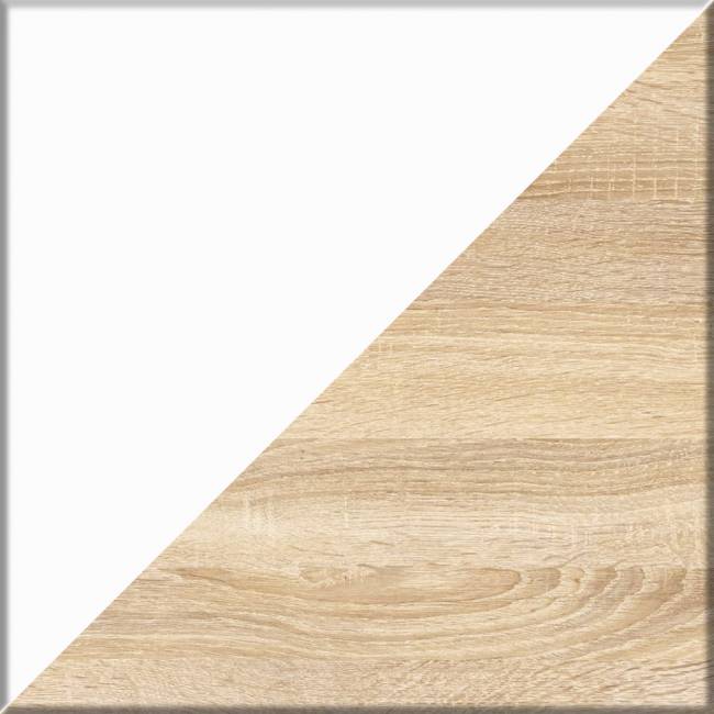 Стол компьютерный МС-1 левый с пеналом Мори 400 цвет дуб сонома/белый