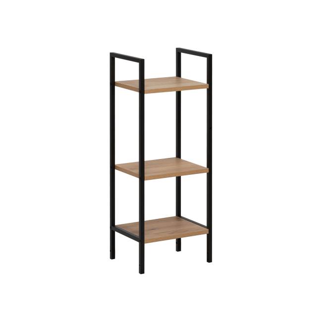 Стеллаж Leset Стилвуд 13 узкий, 3 полки Чёрный