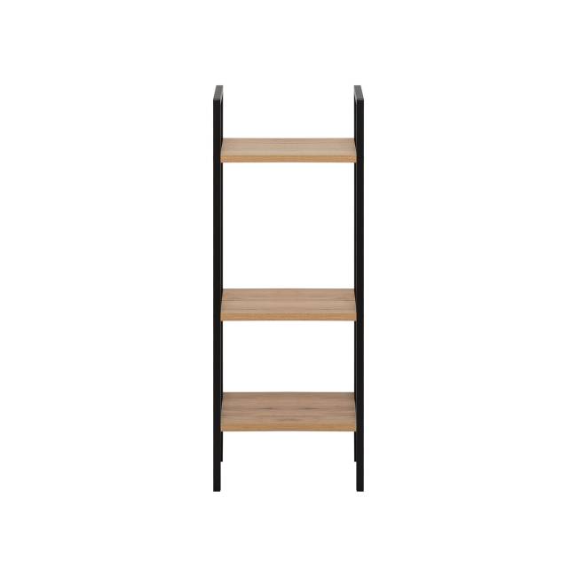Стеллаж Leset Стилвуд 13 узкий, 3 полки Чёрный