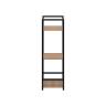 Стеллаж Leset Стилвуд 13 узкий, 3 полки Чёрный