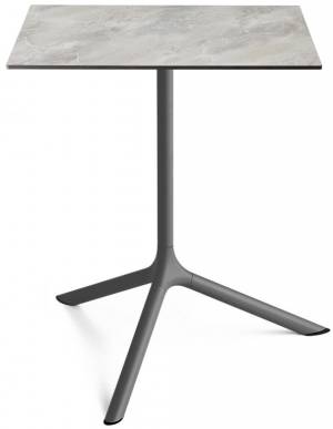 Стол ламинированный обеденный Tripe Maxi антрацит, каменный 700х700х740 мм