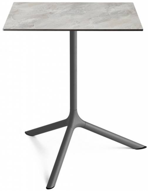 Стол ламинированный обеденный Tripe Maxi антрацит, каменный 700х700х740 мм