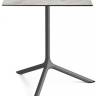 Стол ламинированный обеденный Tripe Maxi антрацит, каменный 700х700х740 мм