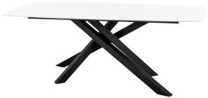 Стол ламинированный обеденный Milo черный, белый 2050х1050х750 мм