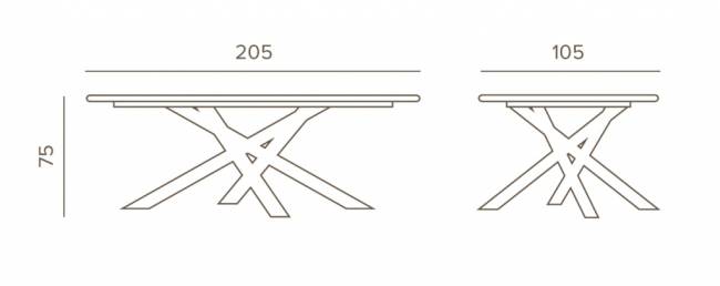Стол ламинированный обеденный Milo черный, белый 2050х1050х750 мм